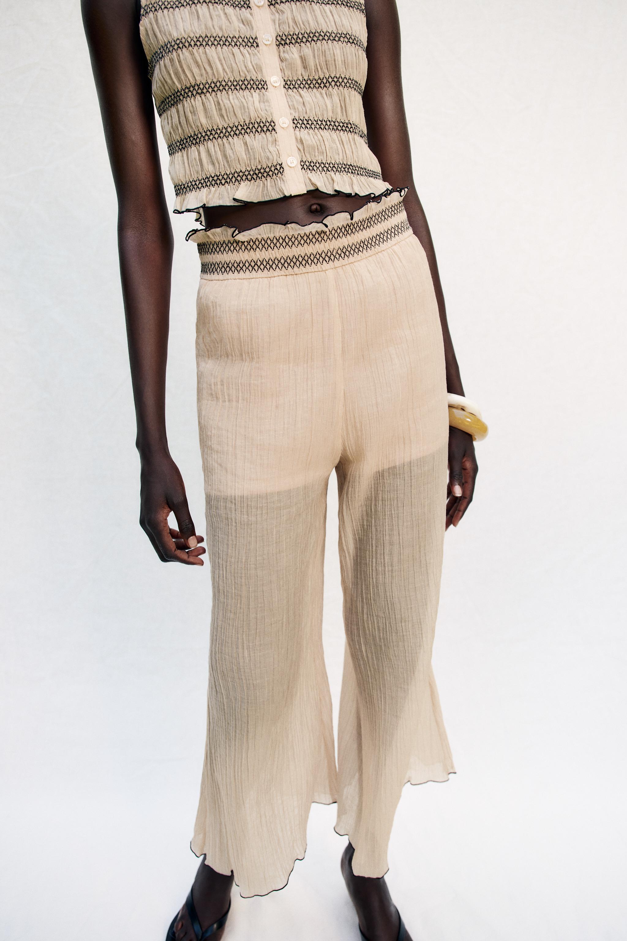 CULOTTES WITH CONTRASTING SEAMS